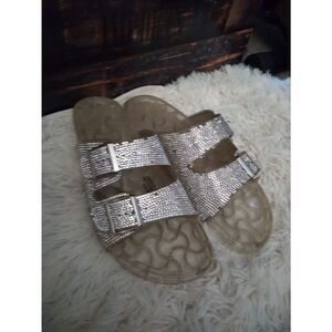 Forever21 sparkly slides sz10